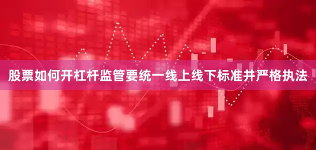 股票如何开杠杆监管要统一线上线下标准并严格执法