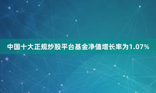 中国十大正规炒股平台基金净值增长率为1.07%